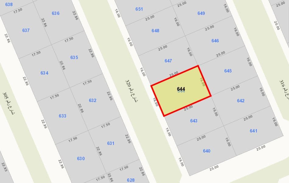 للبيع أراضي فى العقيلة قطعة 3