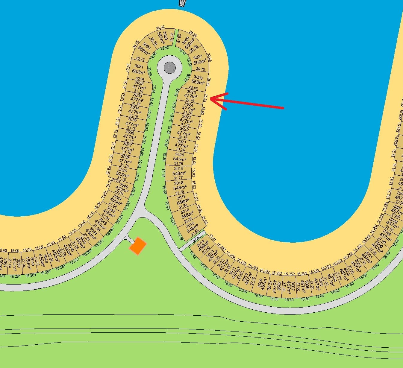 أرض صف أول للبيع فى البحرية الخامسة