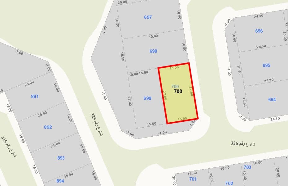 للبيع أرض فى العقيلة زاوية وارتداد