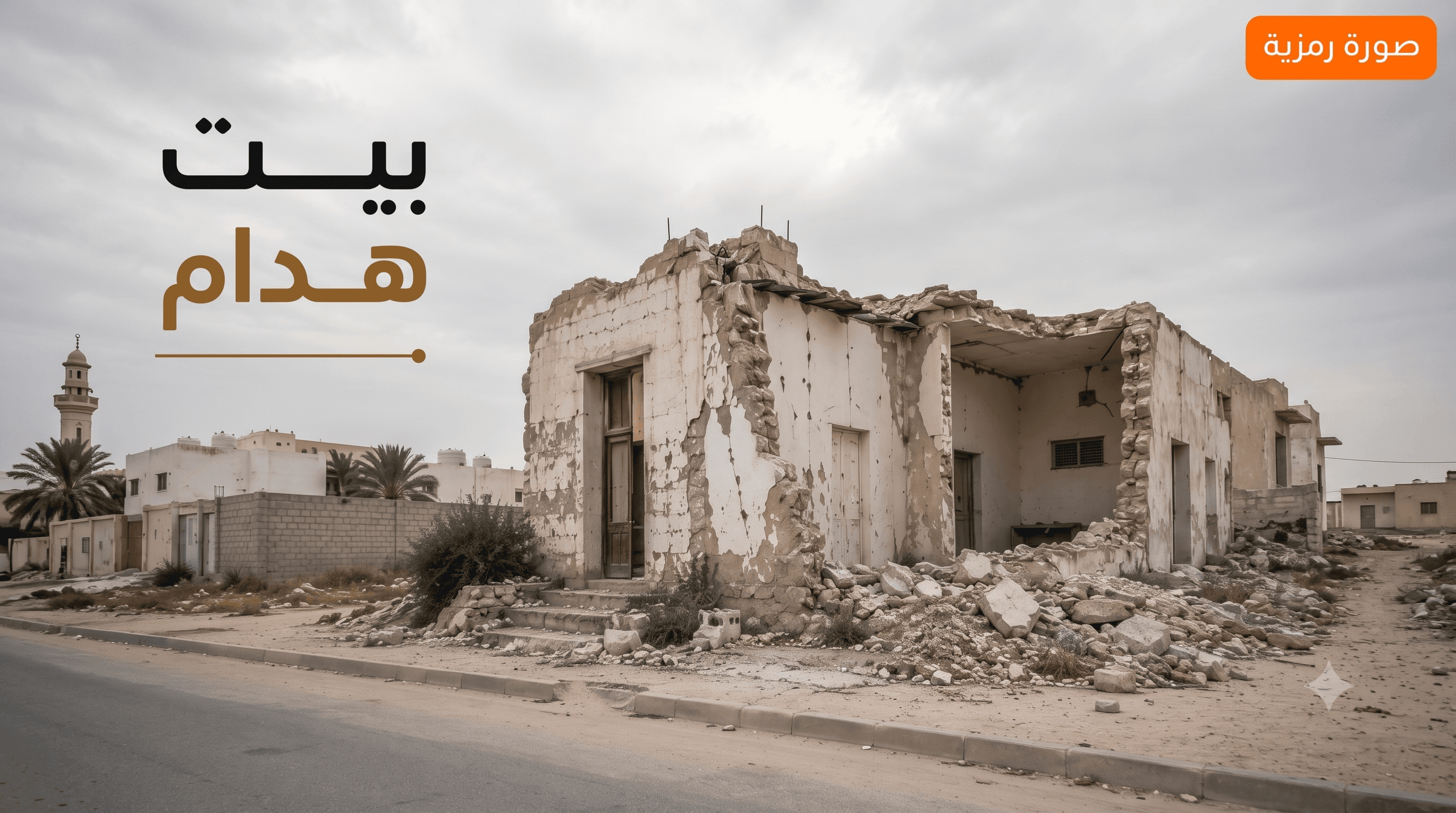 هدام للبيع فى الرميثيه واجهه عريضه