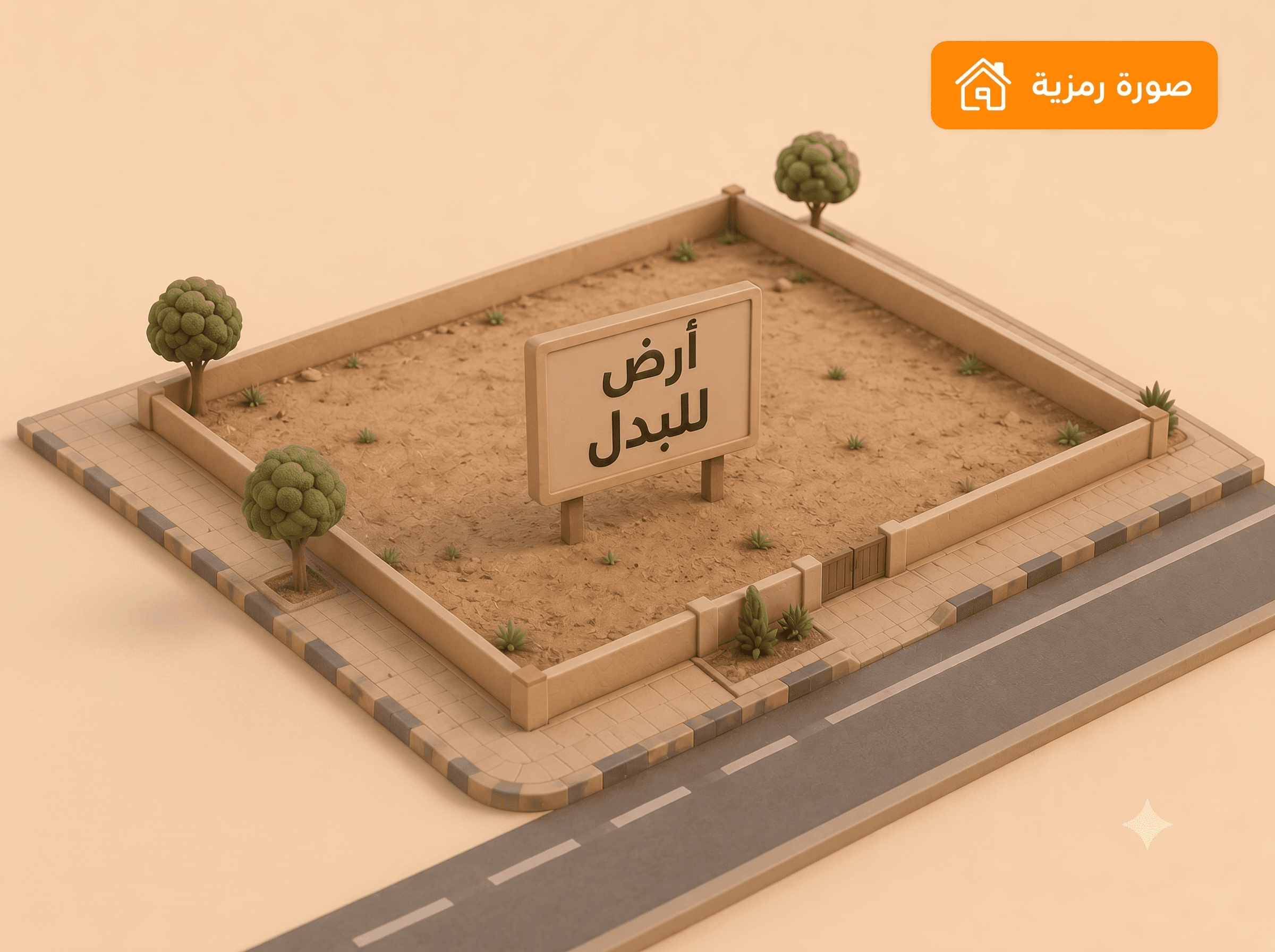للبدل ارض فى خيطان مع طلب