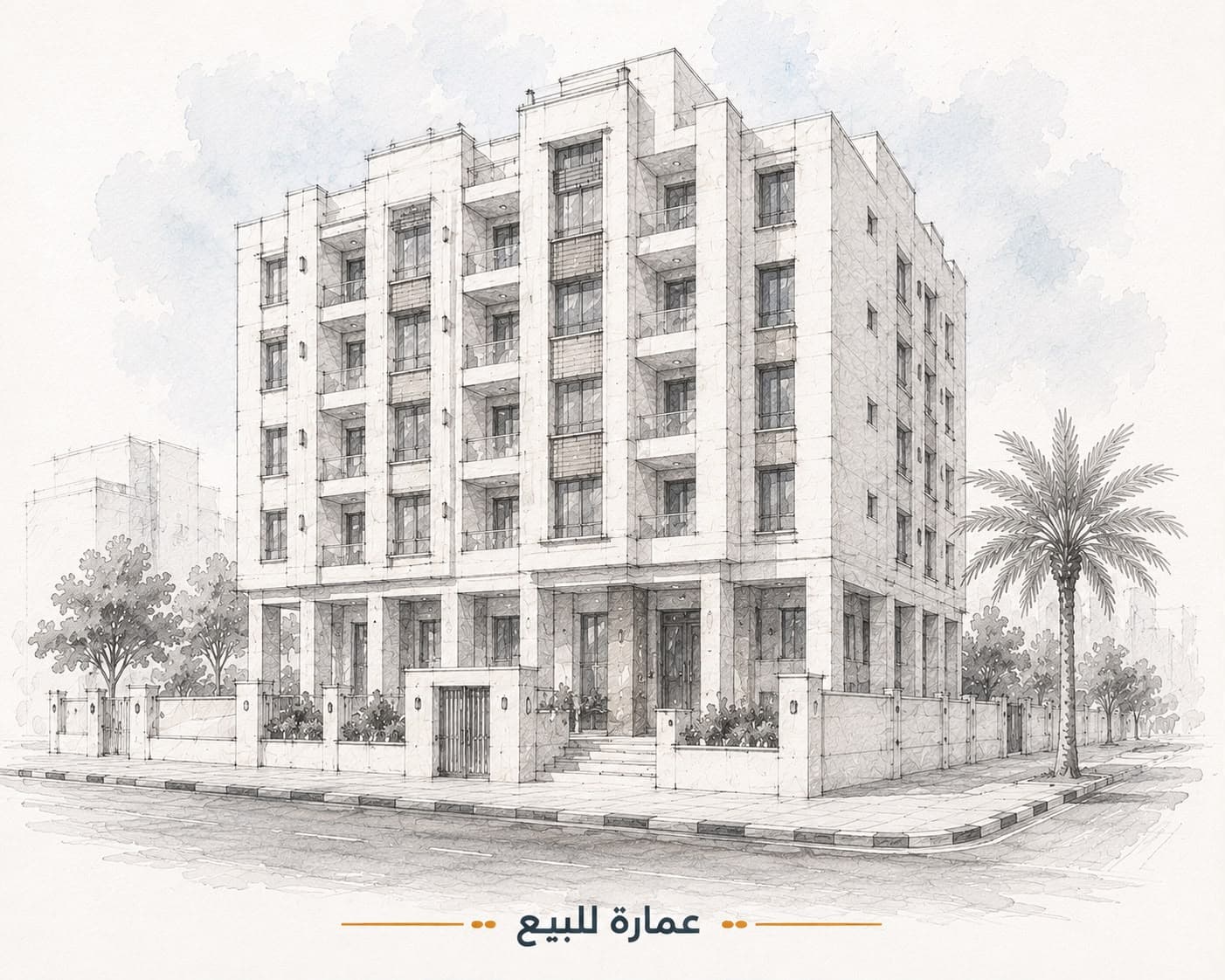 للبيع عماره في خيطان ثلاث شوارع وساحة