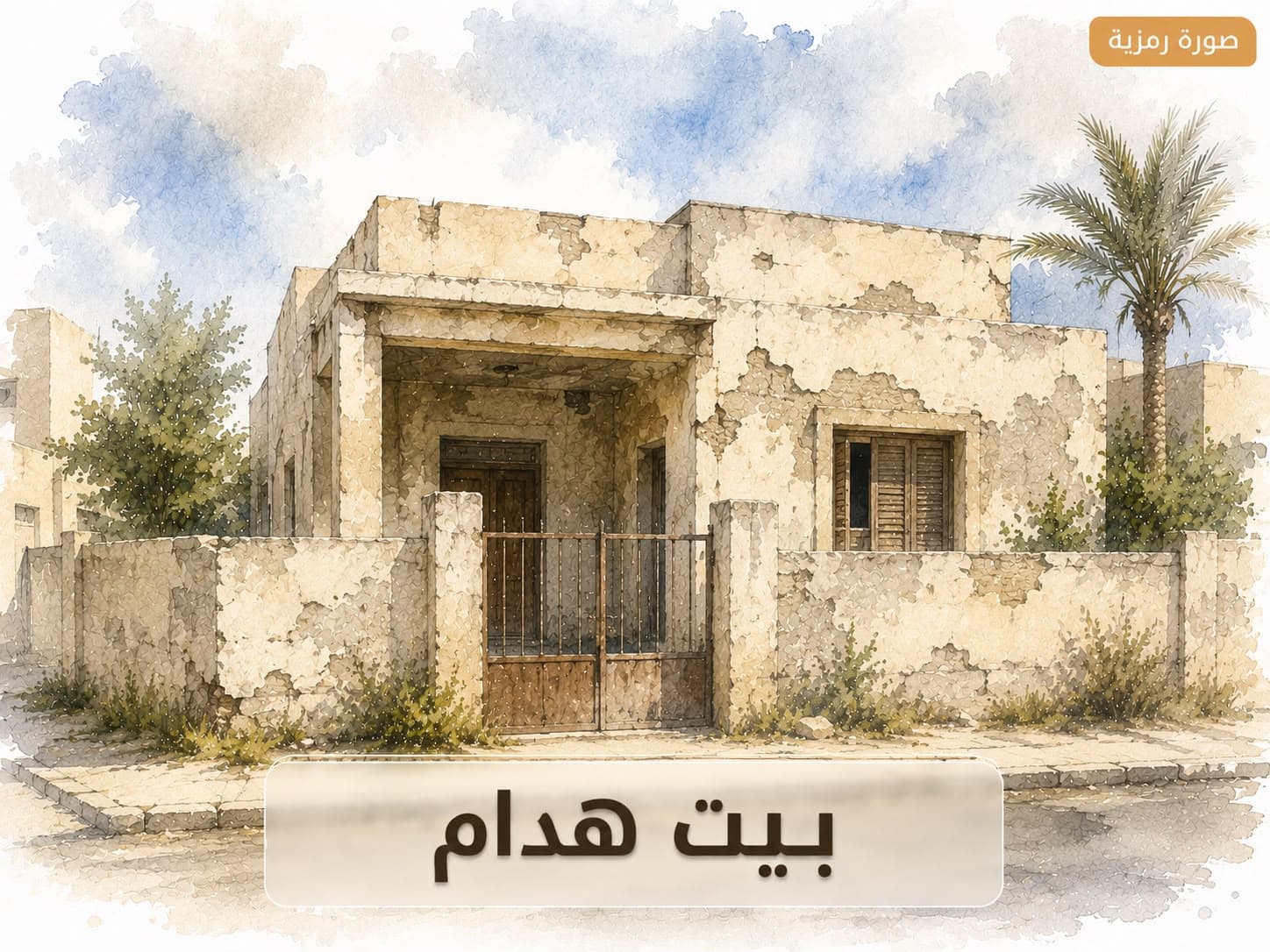للبيع بيت هدام فى الروضه قطعة 5