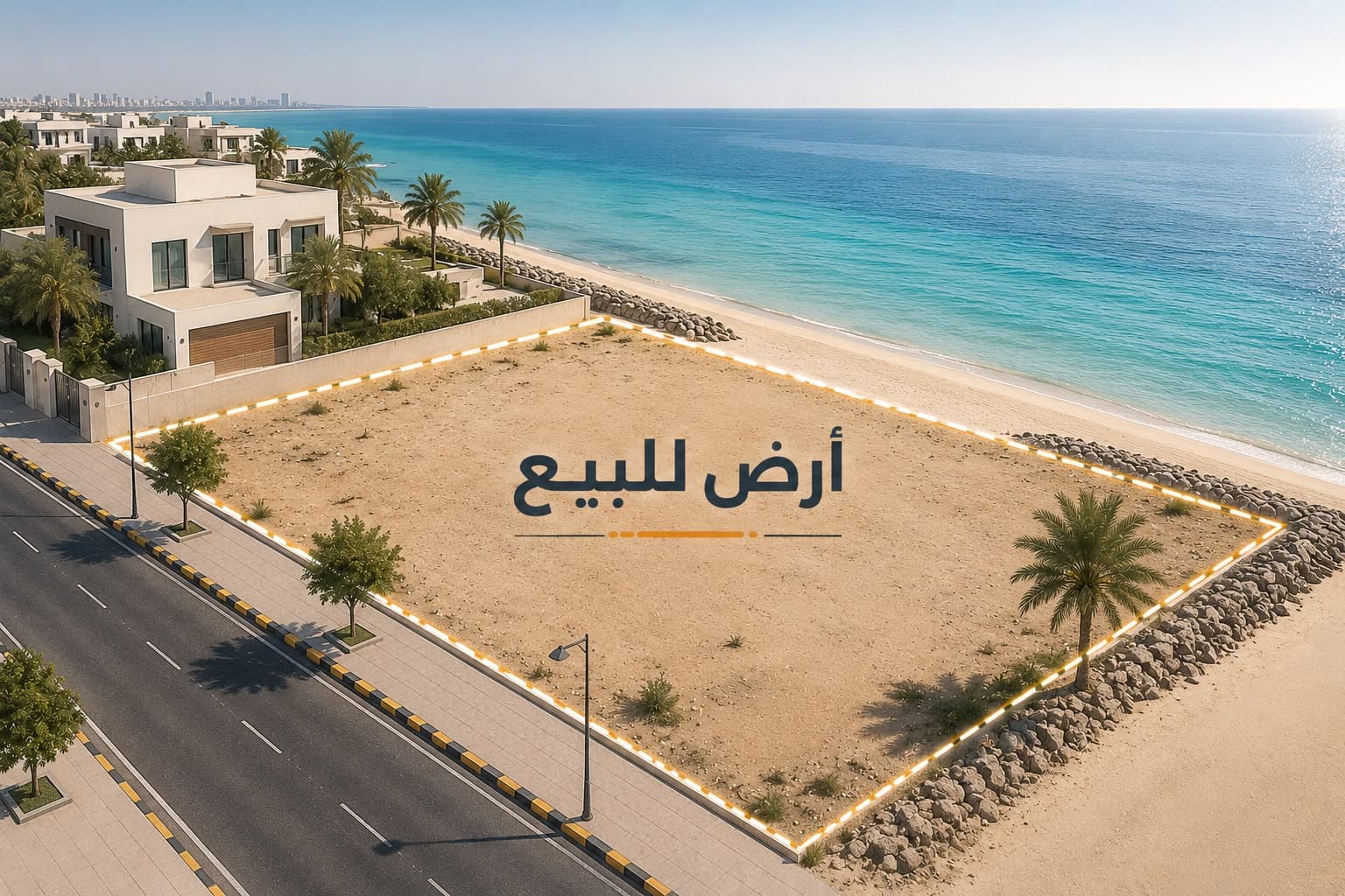 أرض على الخور مباشرة للبيع فى البحرية
