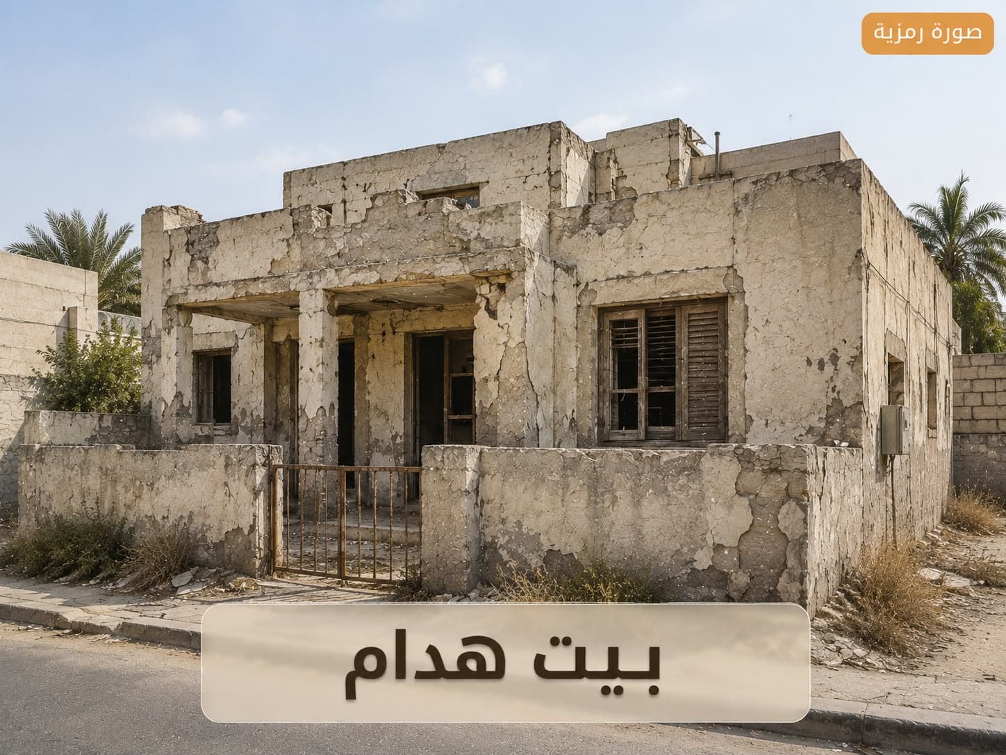للبيع بيت هدام بالصباحيه قطعة 4