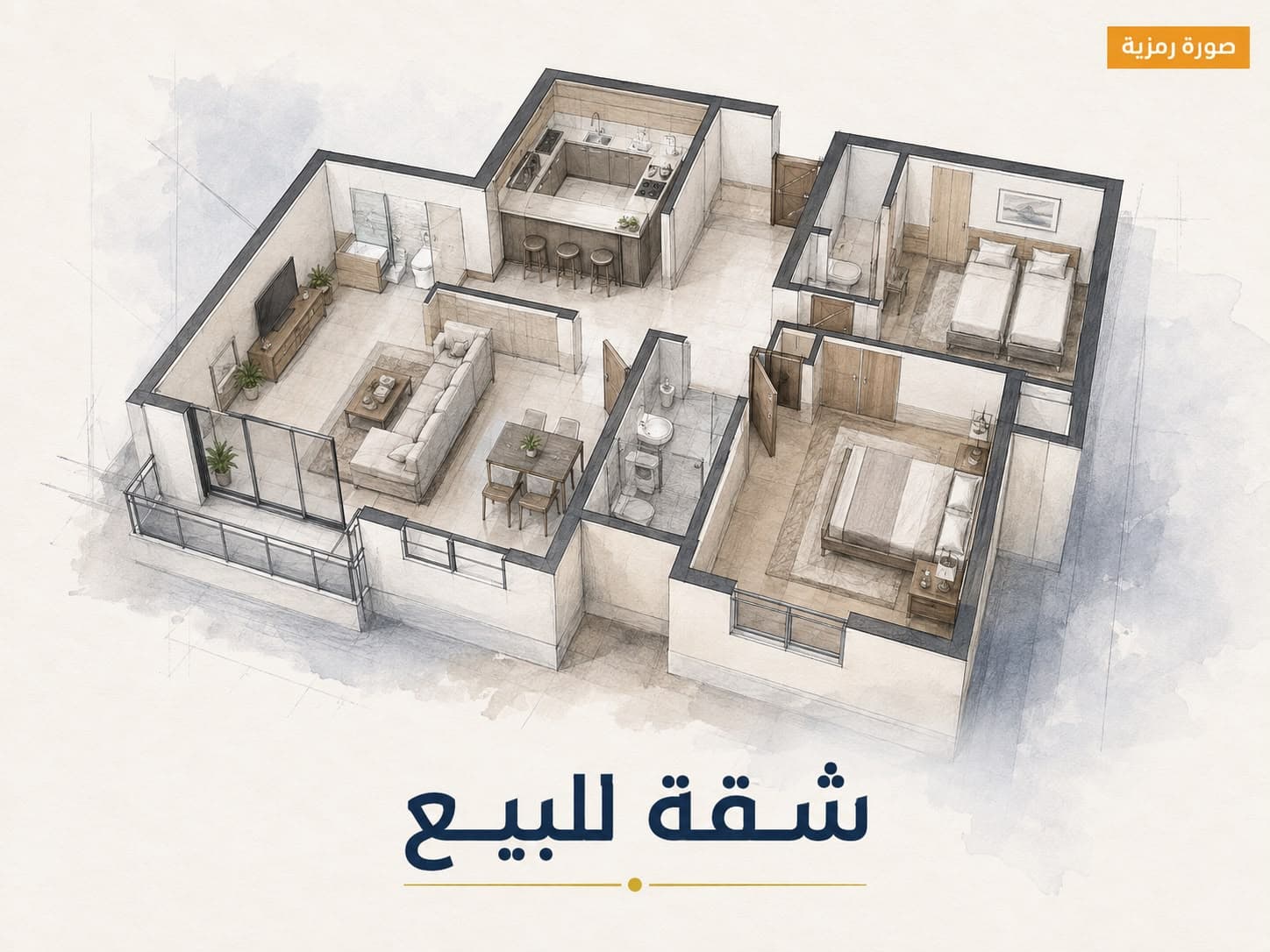 للبيع شقة في الفروانيه علي طريق المطار