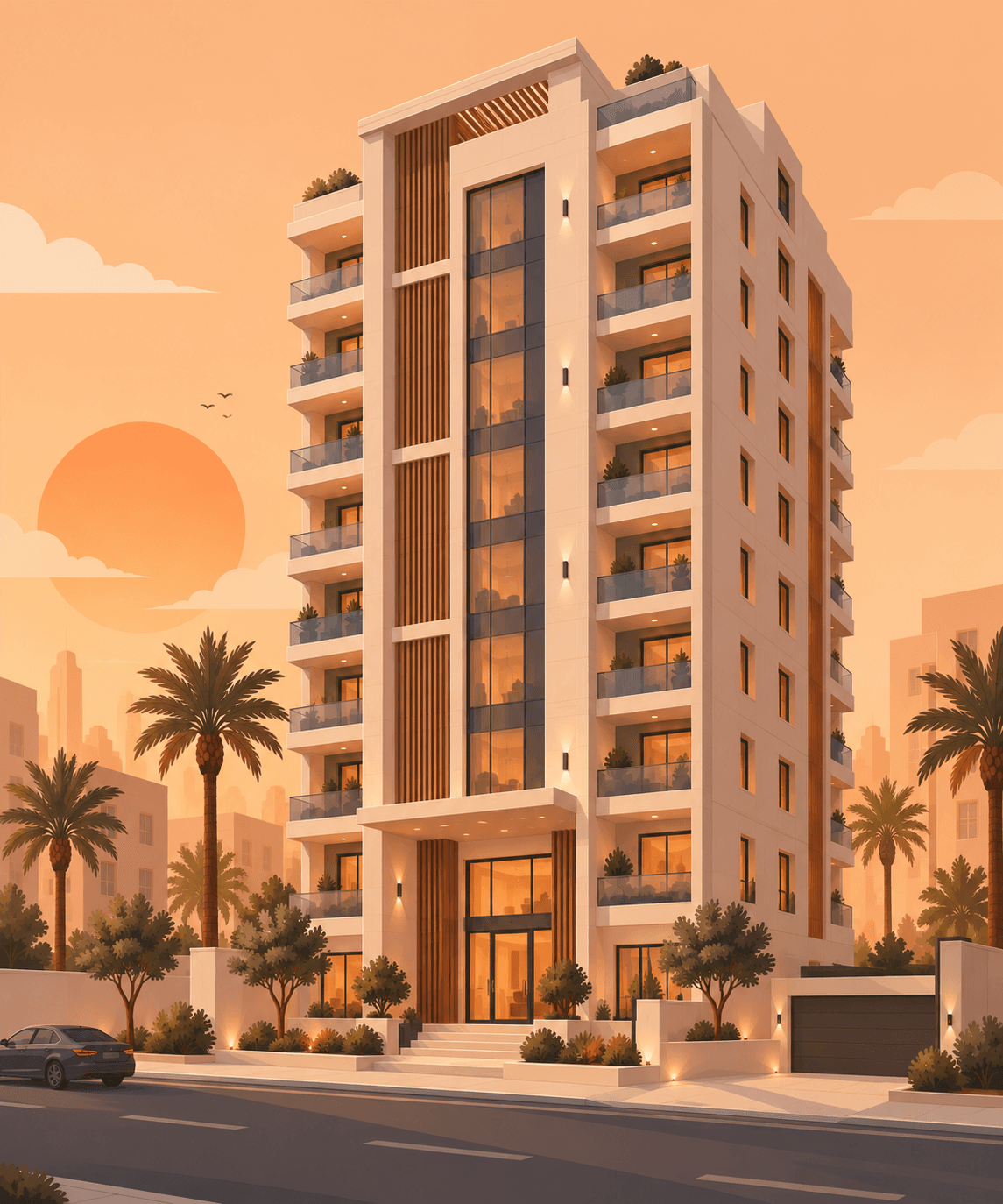 عمارة زاوية للبيع فى خيطان