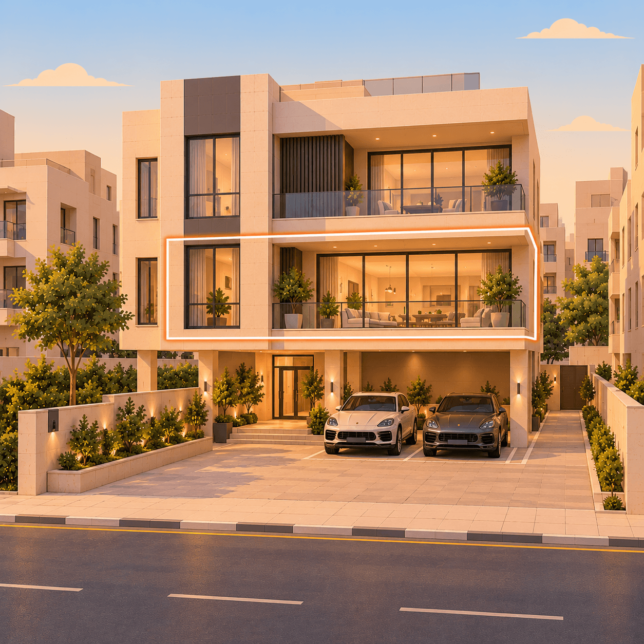 للايجار دور أول فى ابوفطيره مع بلكونات