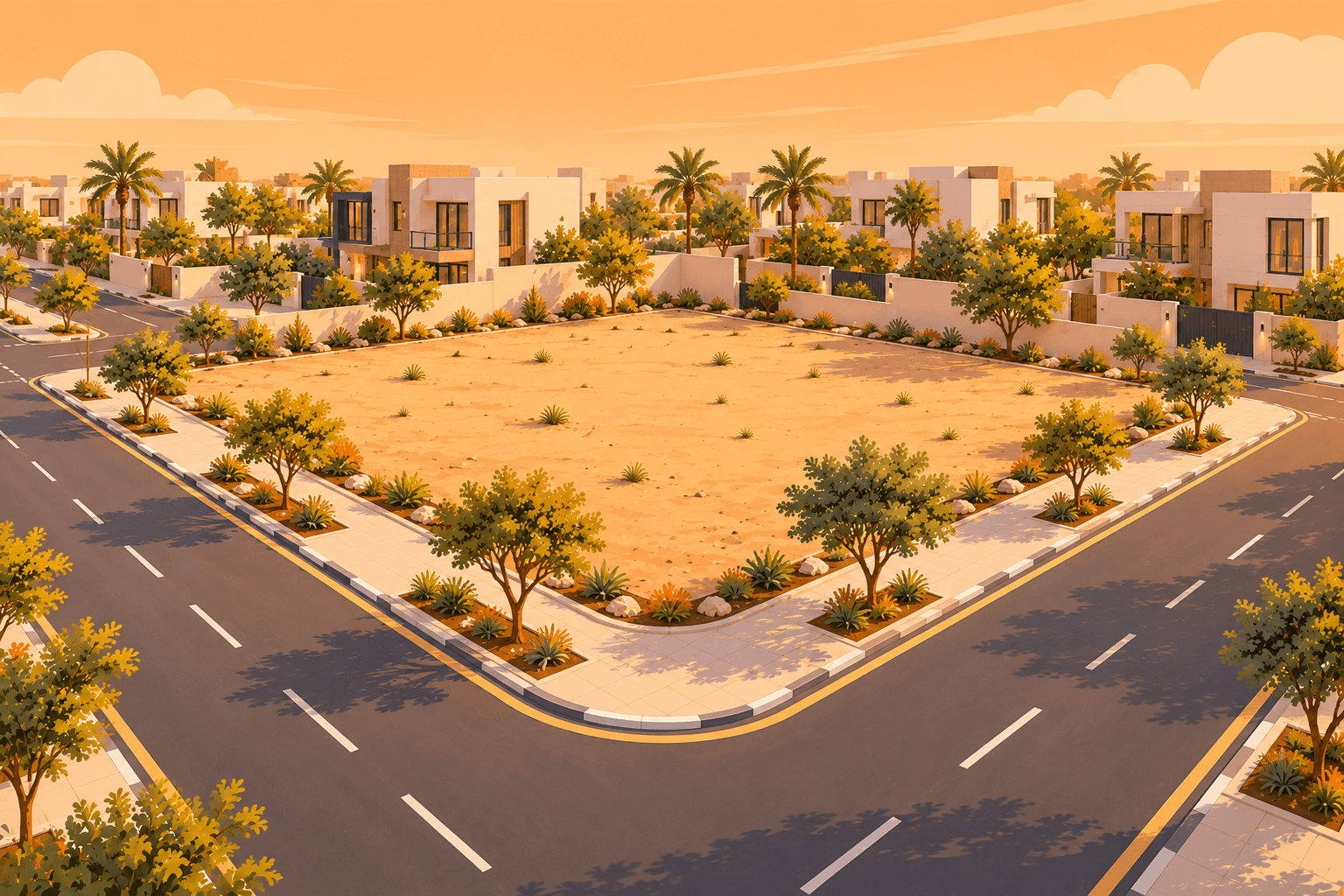 للبيع أرض فضاء فى الزهراء علي 3 شوارع