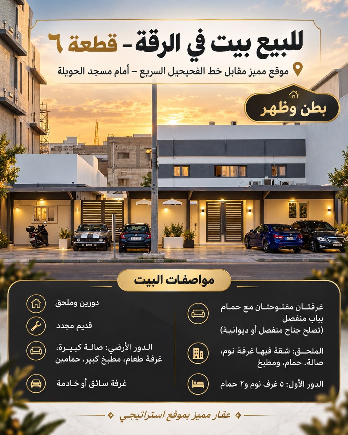 للبيع بيت في الرقه قطعه 6