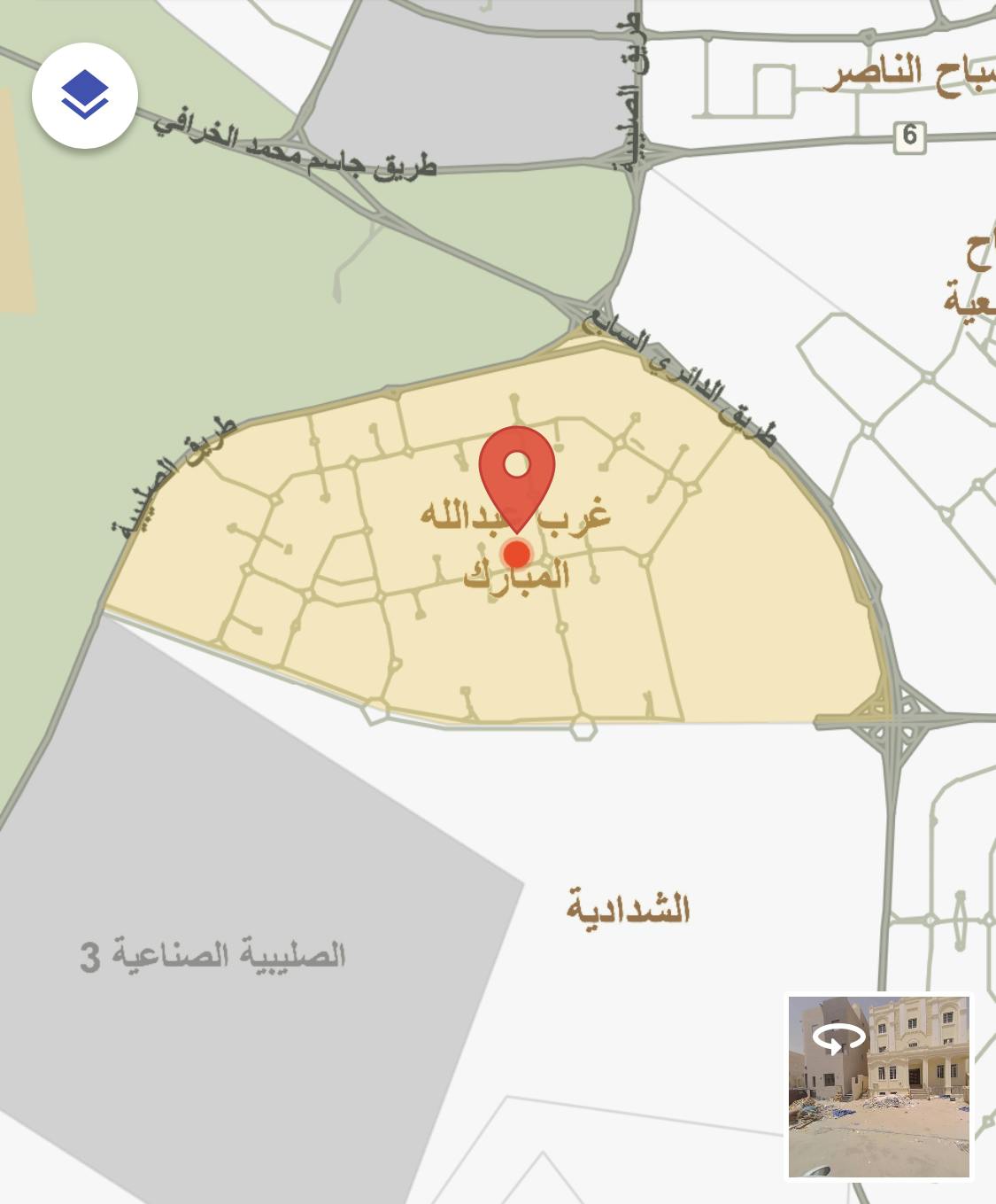 للإيجار شقة ثلاث غرف في غرب عبدالله المبارك