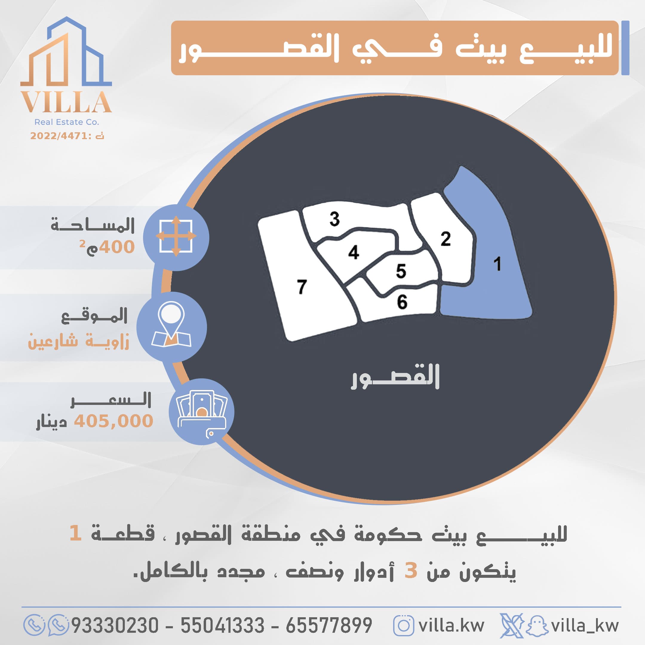 بيت حكومة للبيع فى القصور بيت حكومة للبيع فى القصور