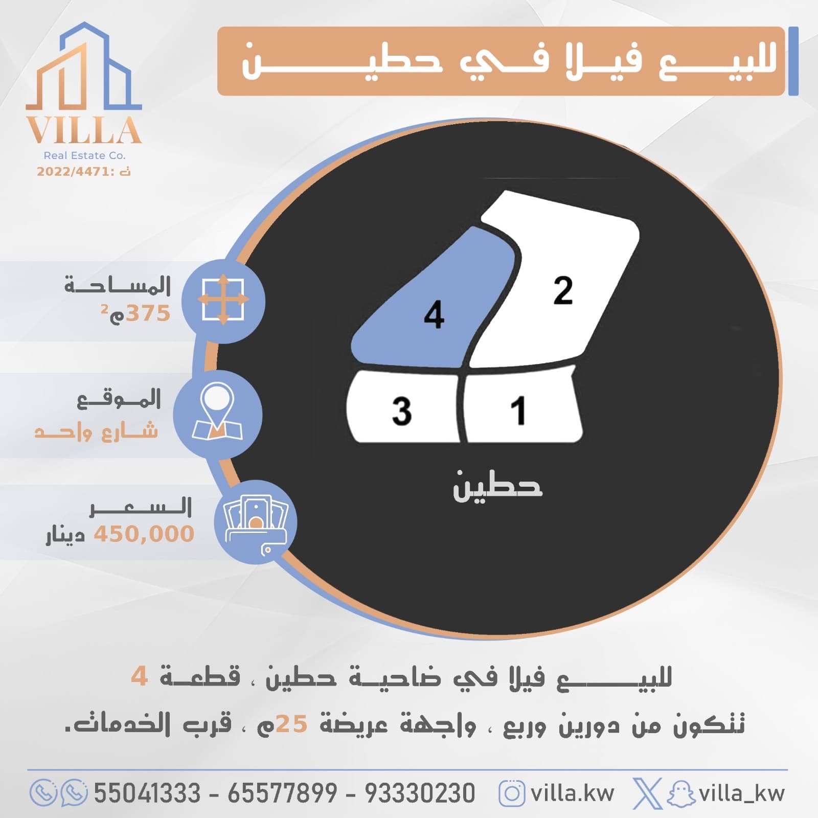 فيلا للبيع فى ضاحية حطين فيلا للبيع فى ضاحية حطين