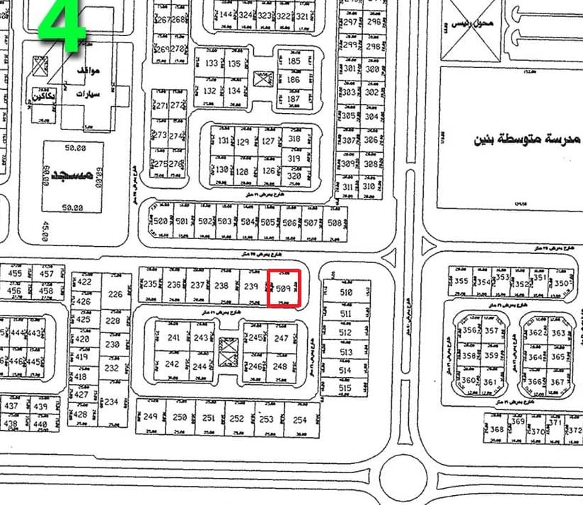 أرض للبيع فى الزهراء قطعة 4 رمز 52077 أرض للبيع فى الزهراء قطعة 4