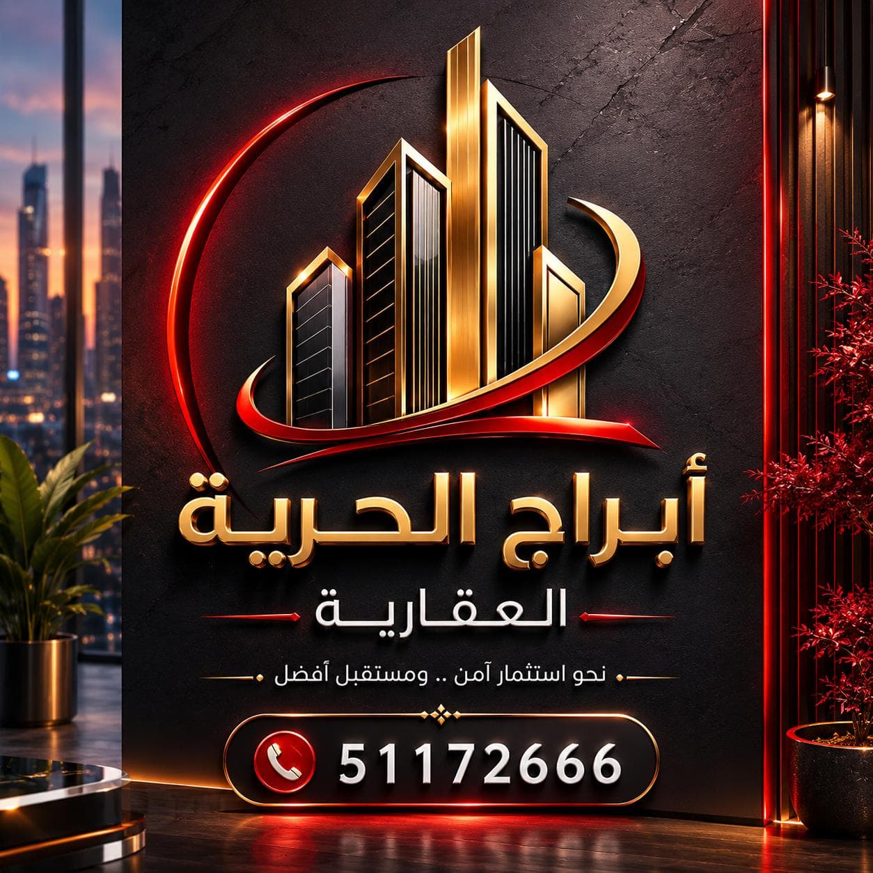 ابراج الحريه العقارية مكتب عقاري مرخص مشارك في بوعقار