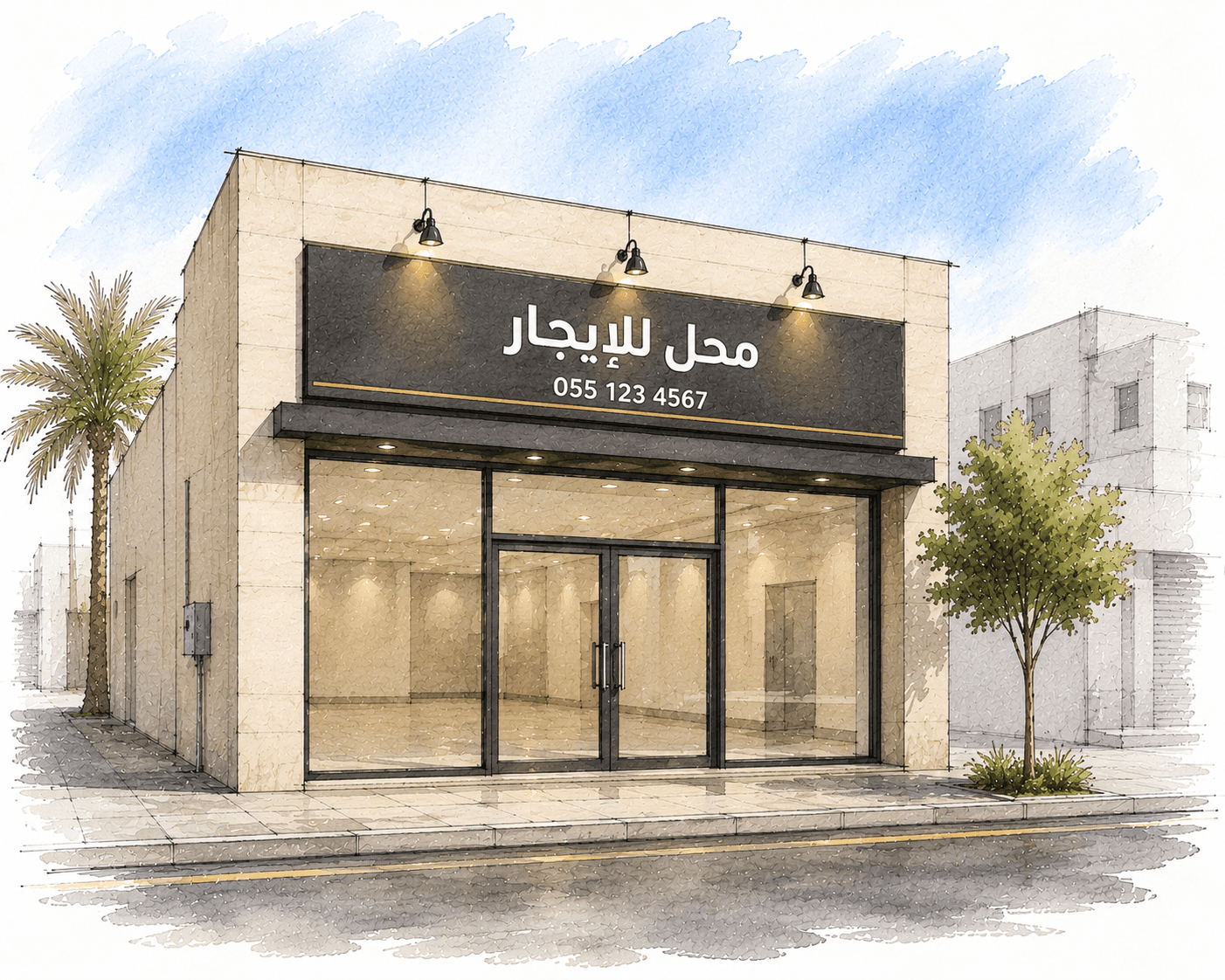 للإيجار محل موقع فى المنقف للإيجار محل موقع فى المنقف