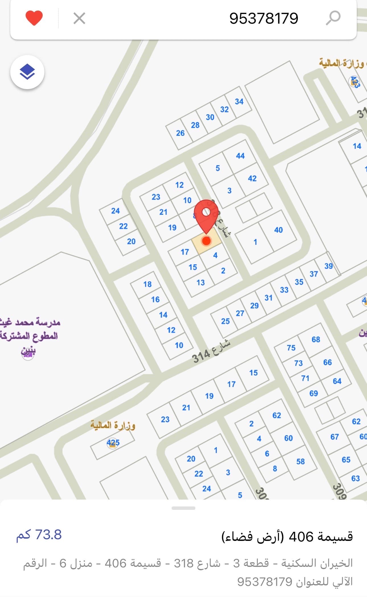 للبيع أرض شارع و سكه بالخيران رمز 5636 للبيع أرض شارع و سكه بالخيران