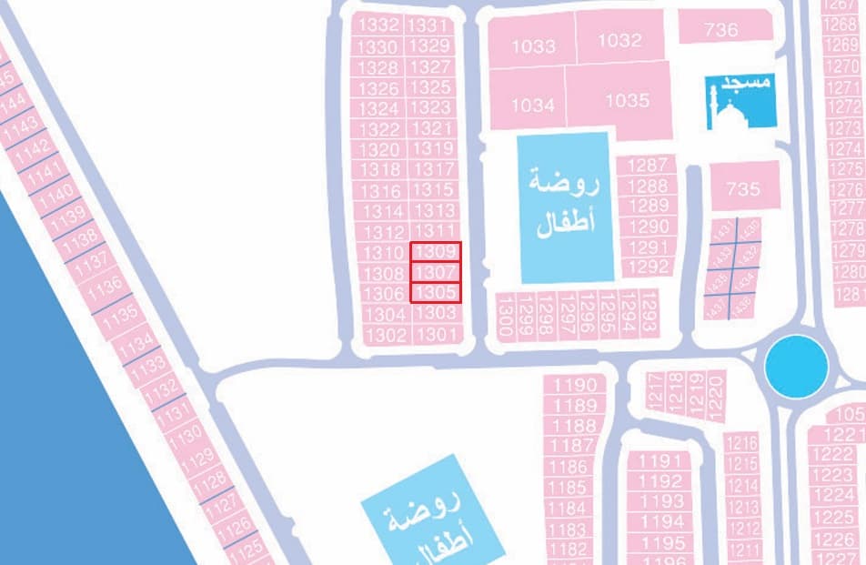 اراضي للبيع فى صباح الاحمد البحرية رمز 6532 اراضي للبيع فى صباح الاحمد البحرية